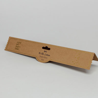 Ouro personalizado projeto cortado Logo Printed dos cartões de encabeçamento da dobradura de Kraft