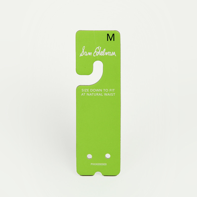 Impressão personalizada de cartões de cinturão de papel de pendurar reciclado Técnicas de corte a pressão sustentáveis FSC