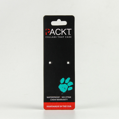 Projete o gancho de papel grosso de placa da impressão a cores completa para os colares de cão de estimação