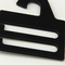 Ganchos plásticos pretos Logo Accept personalizado 6.1X7.4CM do laço da exposição de gancho do picosegundo